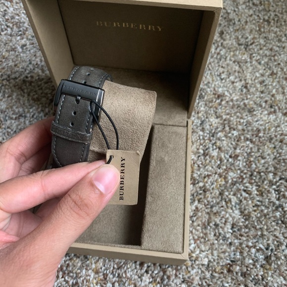 Burberry Accessories Mens Burberry Leather Strap Watch Poshmark